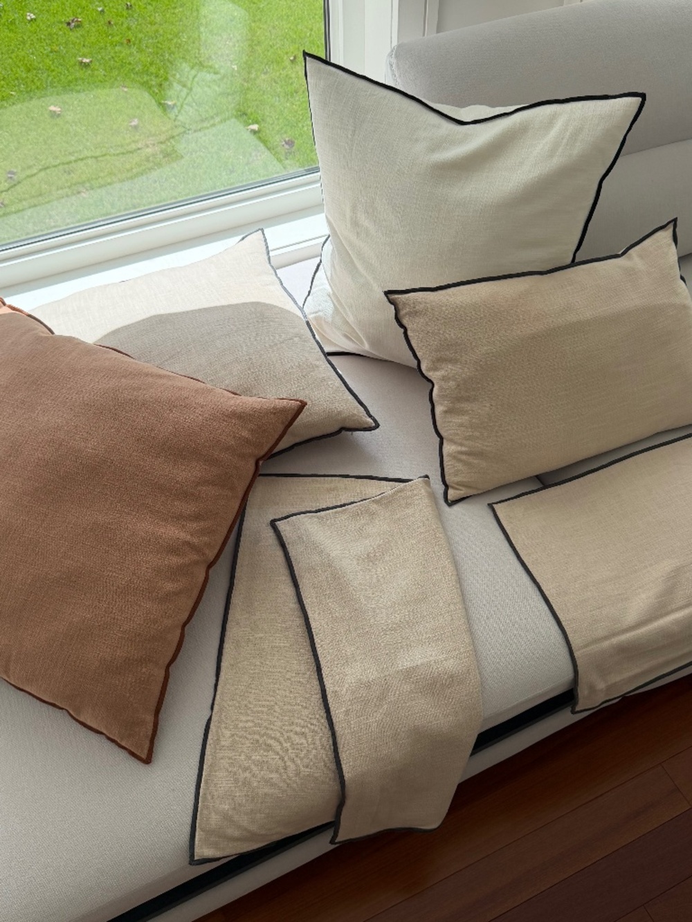 Crate & Barrel Cotton Pillow Covers + Inserts Set of 10